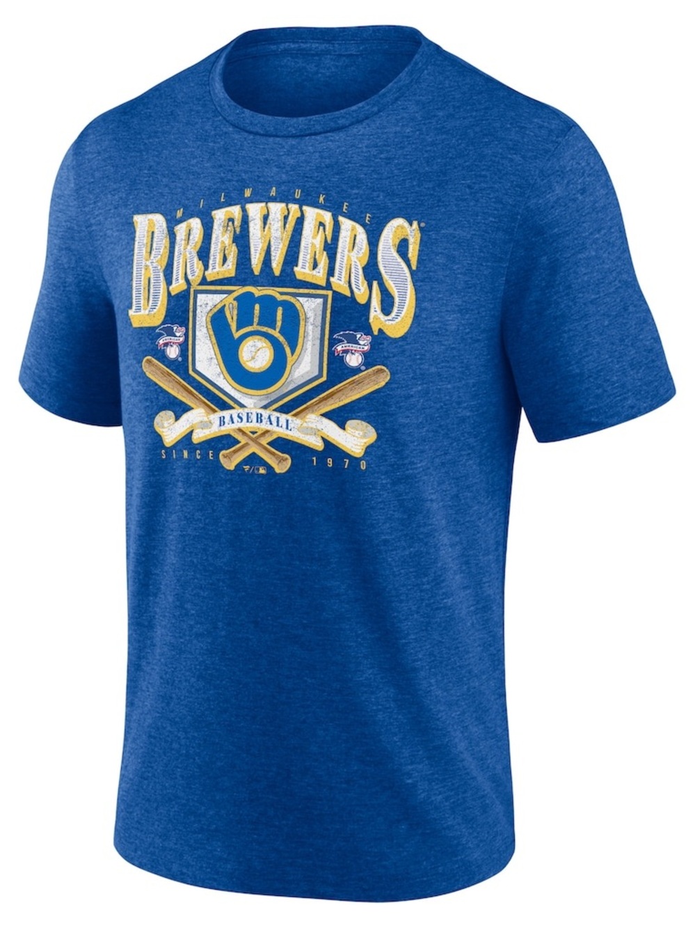 MLB Milwaukee Brewers Royal Blue Graphic Short Sleeve Tee
